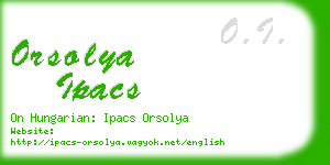 orsolya ipacs business card